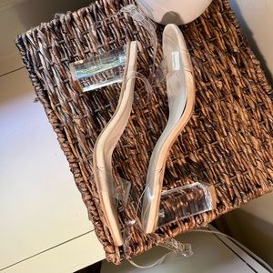 Raye Clear Ankle Strap Heels